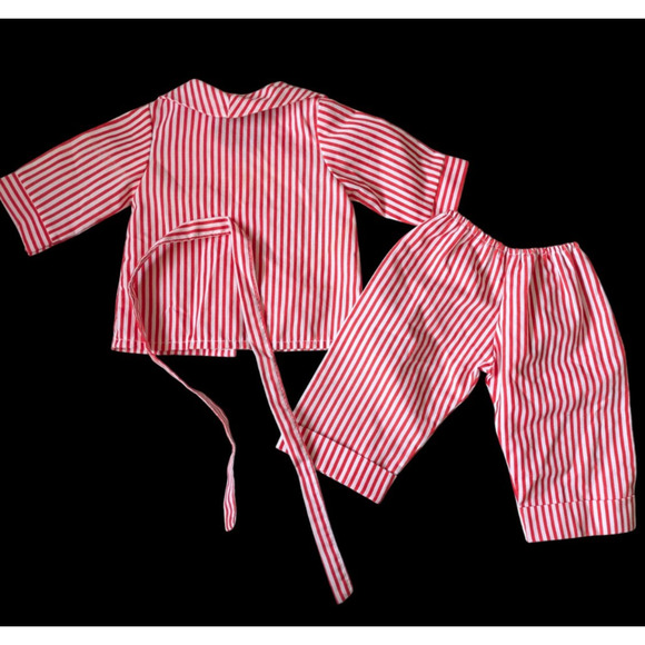 Vintage American Girl Molly Red White Striped Pajamas Pleasant Company 1990 - Picture 2 of 7